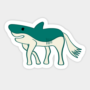 Horse Shark Weird Animal Hybrid Sticker